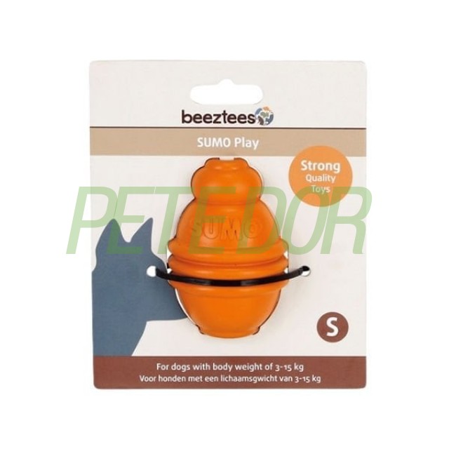 Beeztees Sumo Ödül Hazneli Kauçuk Köpek Oyuncağı Small Turuncu 8 Cm