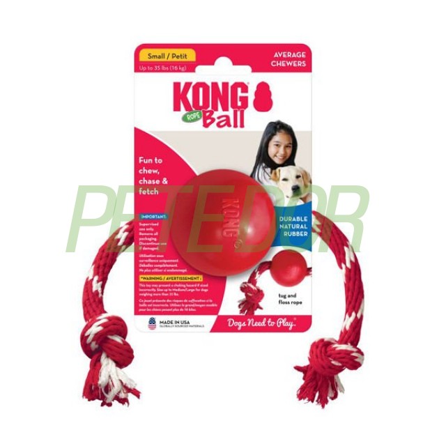Kong İpli Top Köpek Oyuncağı Small 6.5 Cm