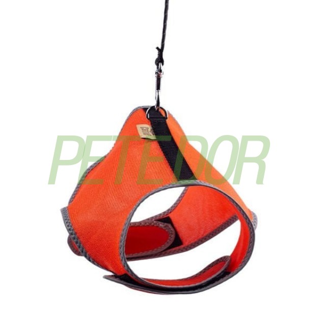 Cattie Havalı Dokuma Kedi Göğüs ve Gezdirme Takımı Large Turuncu 1.5x30-40 Cm