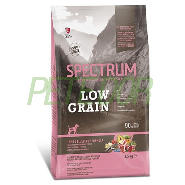 Spectrum Düşük Tahıllı Kuzulu ve Yaban Mersinli Orta ve Büyük Irk Yavru Köpek Maması 2.5 Kg