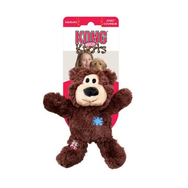 Kong Knots Ayı Peluş Köpek Oyuncağı Medium 19 Cm