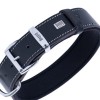 Doggie Comfort Deri Nazar Boncuklu Köpek Boyun Tasması Medium Siyah 4x52-60 Cm