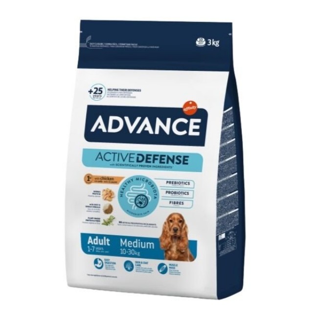 Advance Adult Medium Tavuklu Orta Irk Yetişkin Köpek Maması 3 Kg