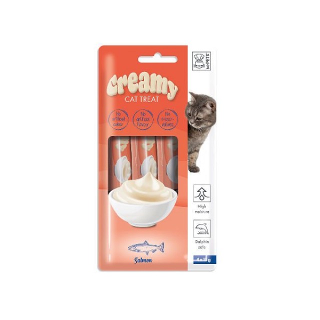 M-Pets Creamy Somonlu Sıvı Kedi Ödülü 15 Gr 4 Adet