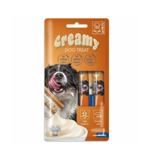 M-Pets Creamy Yengeçli Sıvı Köpek Ödülü 15 Gr 4 Adet