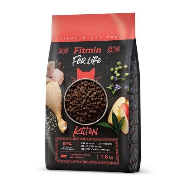 Fitmin For Life Kitten Taze Tavuk Etli Yavru Kedi Maması 1.8 Kg