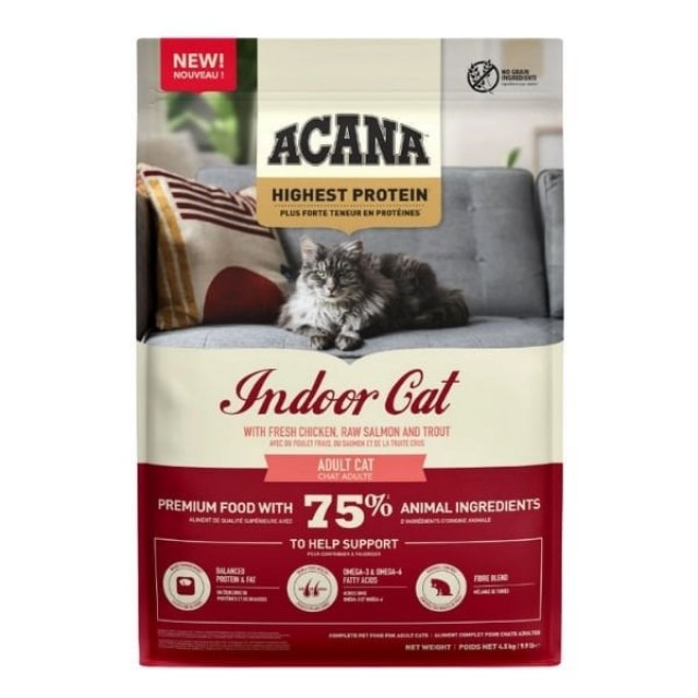Acana Indoor Yüksek Proteinli Tavuklu ve Balıklı Yetişkin Kedi Maması 1.8 Kg