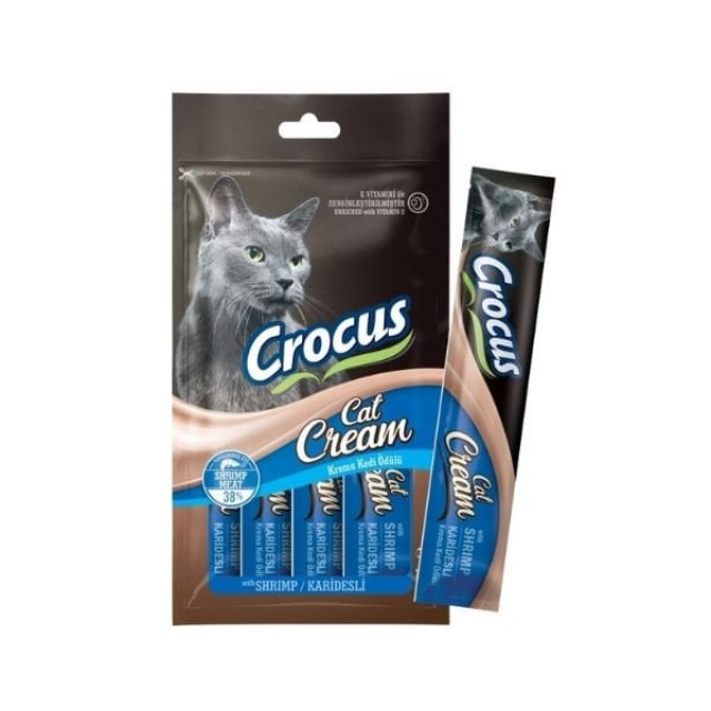 Crocus Karidesli Sıvı Kedi Ödül Maması 1 Adet 4x15 Gr