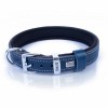 Doggie Comfort Deri Nazar Boncuklu Köpek Boyun Tasması Medium Mavi 2x30-35 Cm