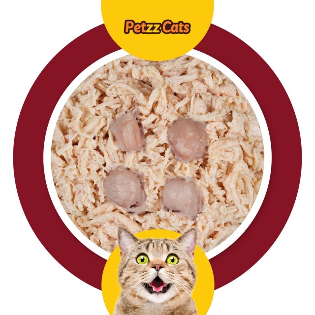 PetzzCats Tavuk & Kalamar Konserve Kedi Maması 1 Adet 70 Gr