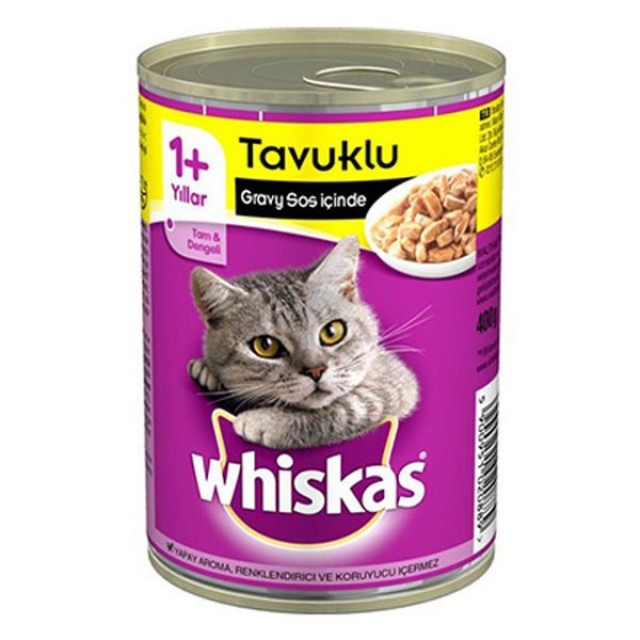 Whiskas Tavuklu Yetişkin Konserve Kedi Maması 1 Adet 400 Gr