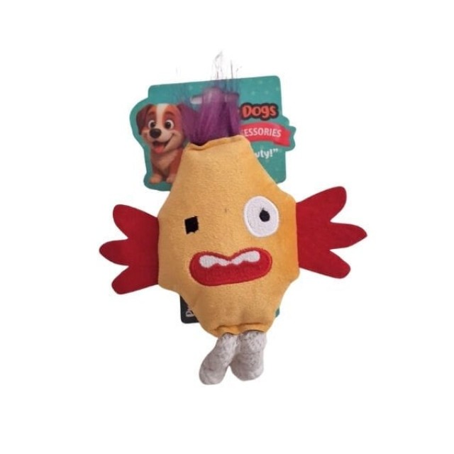 PetzzDogs Mad Sesli Dayanıklı Peluş Köpek Çiğneme Oyuncağı Sarı