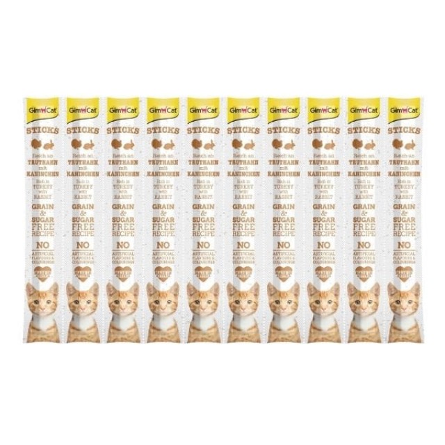 Gimcat Sticks Hindi ve Tavşan Etli Çubuk Kedi Ödül Maması 1 Adet 50 Gr