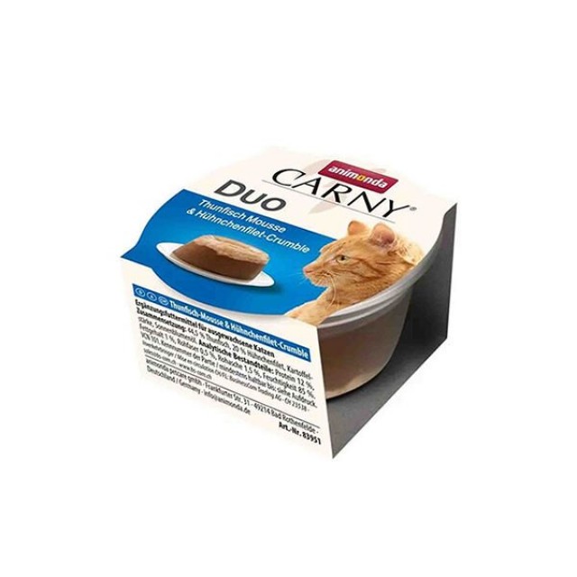 Animonda Carny Duo Ton Balığı Mousse ve Tavuklu Yetişkin Konserve Kedi Maması 70 Gr