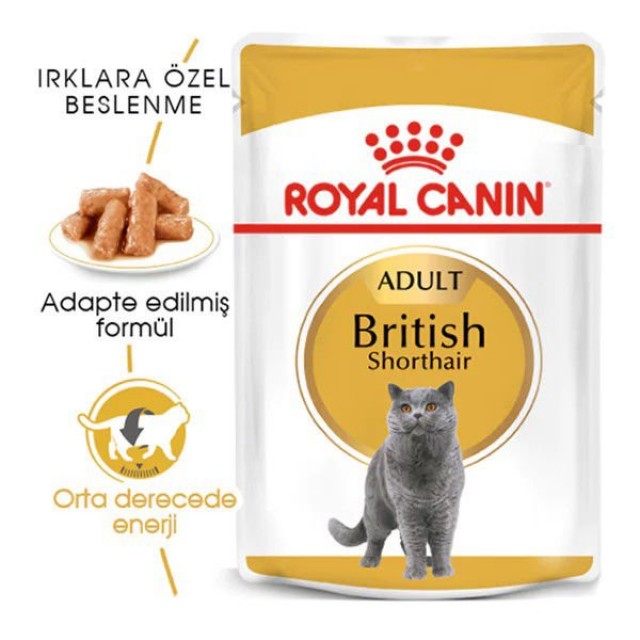 Royal Canin British Shorthair Adult Pouch Konserve Kedi Maması 85 Gr