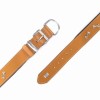 Doggie Comfort Deri Kemik Süslü Köpek Boyun Tasması Medium Camel 4x52-60 Cm