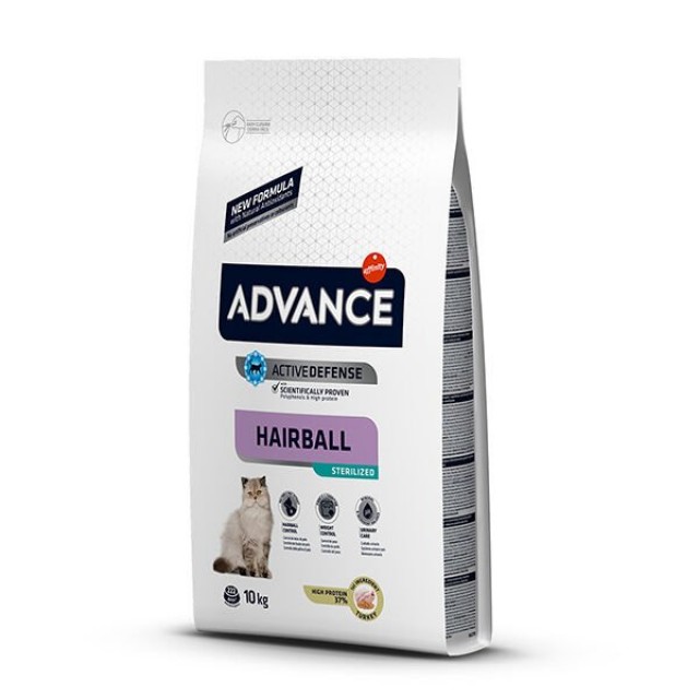 Advance Hairball Tüy Yumağı Önleyen Hindili Kısır Kedi Maması 10 Kg