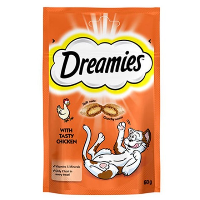Dreamies İçi Dolgulu Tavuklu Kıtır Kedi Ödül Maması 1 Adet 60 Gr