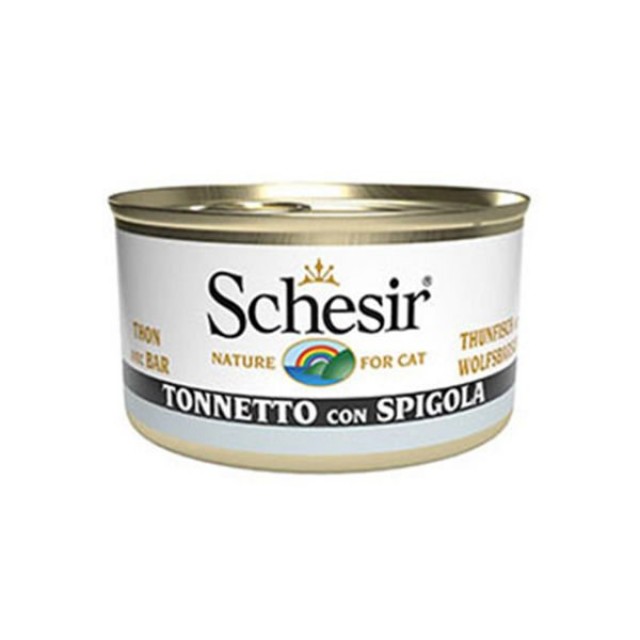 Schesir Ton Balıklı ve Levrekli Jöleli Konserve Yetişkin Kedi Maması 1 Adet 85 Gr