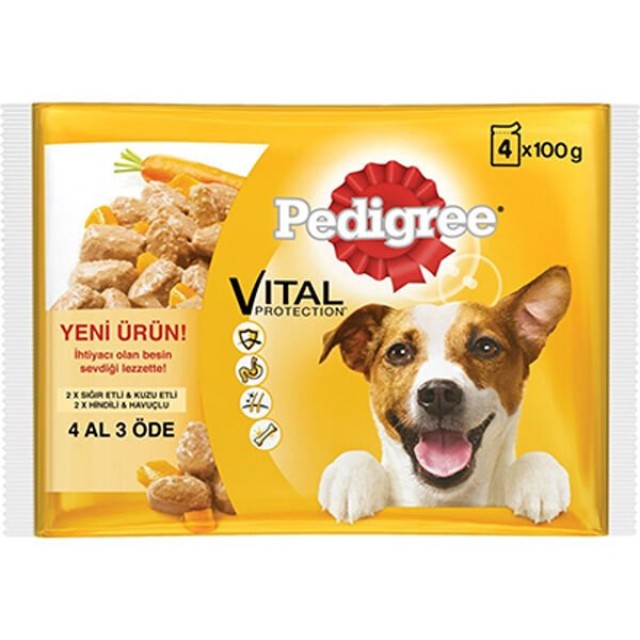 Pedigree Multipack Karışık Köpek Konserve Maması 1 Adet 4x100 Gr