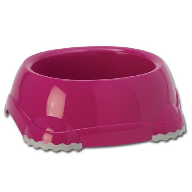 Moderna Smart Plastik Kedi ve Köpek Mama ve Su Kabı Fuşya 315 Ml