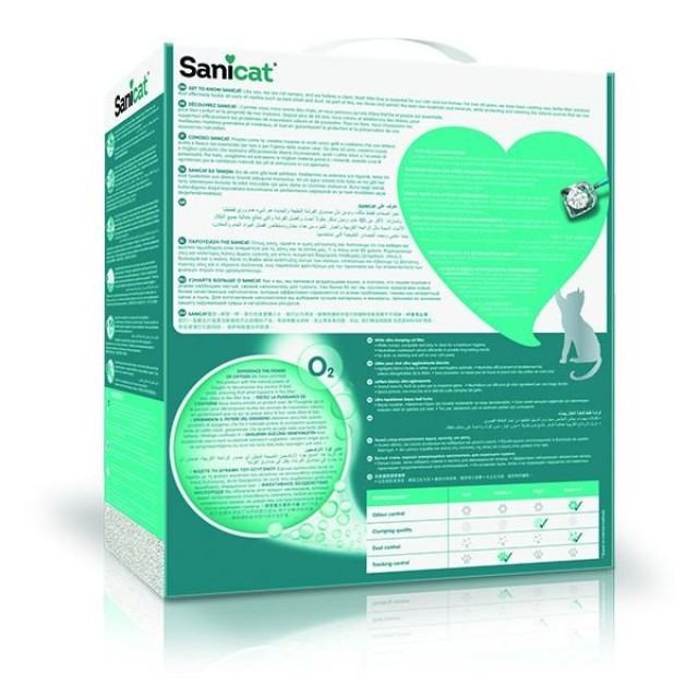 Sanicat Active White Ultra Topaklanan Doğal Kedi Kumu 1 Adet 10 Lt
