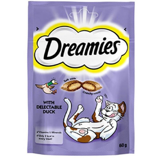 Dreamies İçi Dolgulu Ördekli Kıtır Kedi Ödül Maması 1 Adet 60 Gr