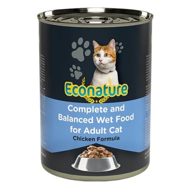 Econature Adult Tavuklu Yetişkin Konserve Kedi Maması 1 Adet 400 Gr