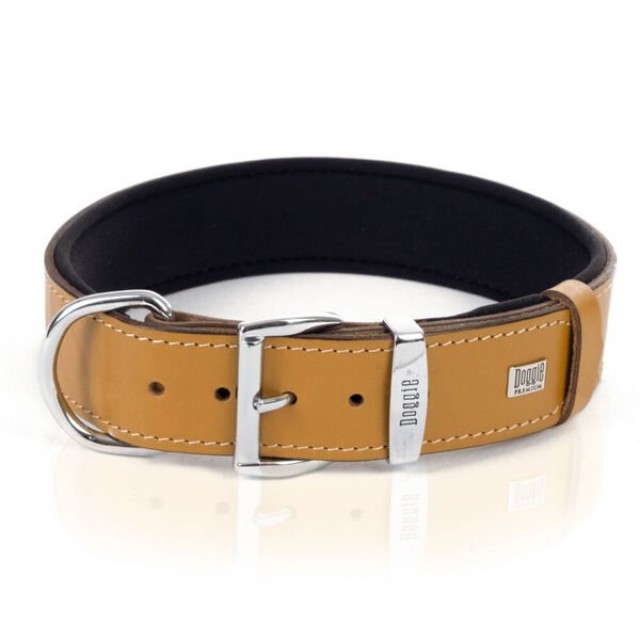 Doggie Comfort Deri Çivili Köpek Boyun Tasması Small Camel 4x47-55 Cm