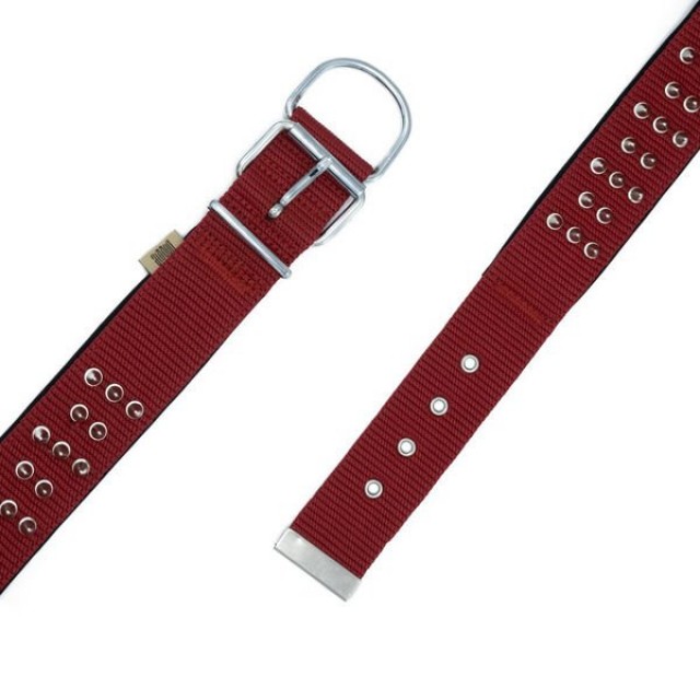 Doggie Comfort Dokuma Çivili Köpek Boyun Tasması Small Kırmızı 5x50-60 Cm