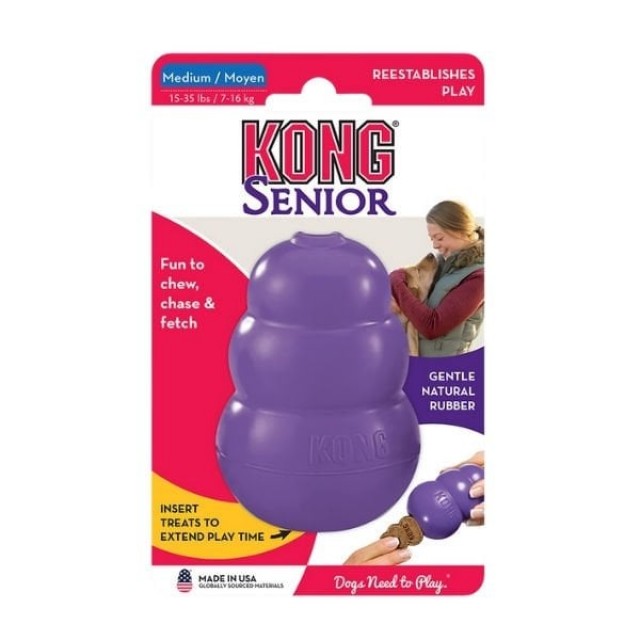 Kong Senior Ödül Hazneli Hafif Yumuşak Yaşlı Köpek Oyuncağı Small 7,6x4,5x4,5 Cm