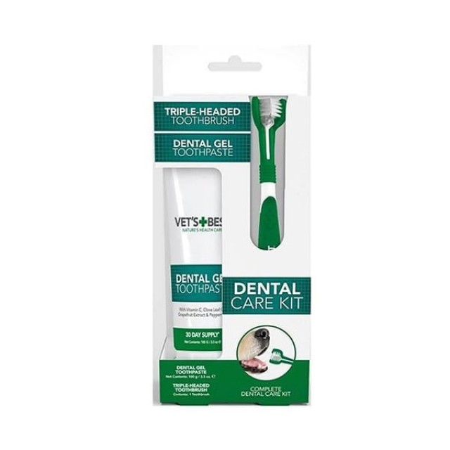 Vets Best Plak ve Tartar Temizleyen Köpek Ağız ve Diş Bakım Seti 100 Gr