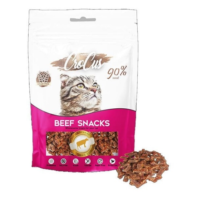 Crocus Snack Biftekli Tahılsız Kedi Ödül Maması 80 Gr