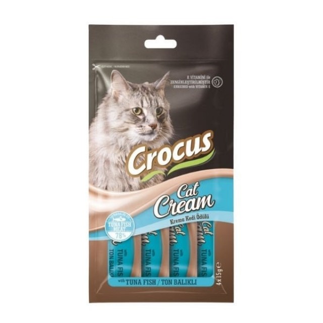 Crocus Ton Balıklı Sıvı Kedi Ödül Maması 15 Gr 4 Adet