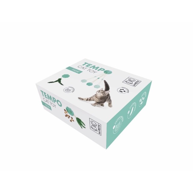 M-Pets Tampo Catnipli Ödül Hazneli Plastik Kedi Oyuncağı 12.5x9.5x5.5 Cm Yeşil