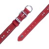 Doggie Comfort Deri Kemik Süslü Köpek Boyun Tasması Medium Kırmızı 3x42-50 Cm