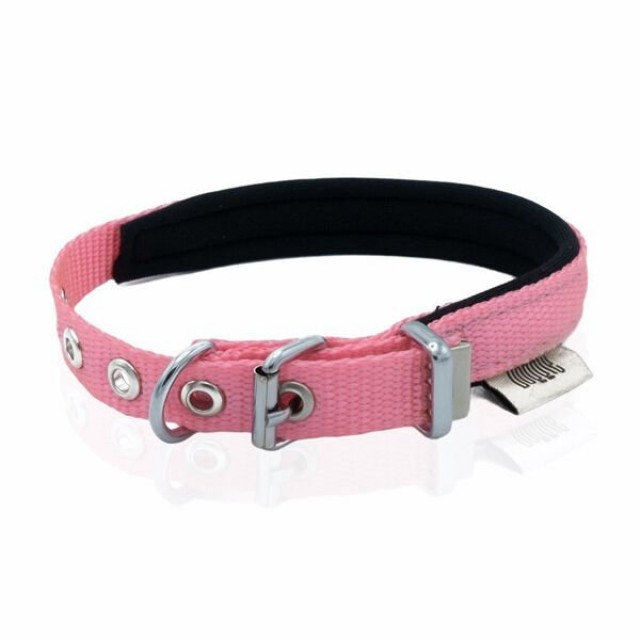 Doggie Comfort Dokuma Köpek Boyun Tasması Medium Pembe 1.5x25-30 Cm