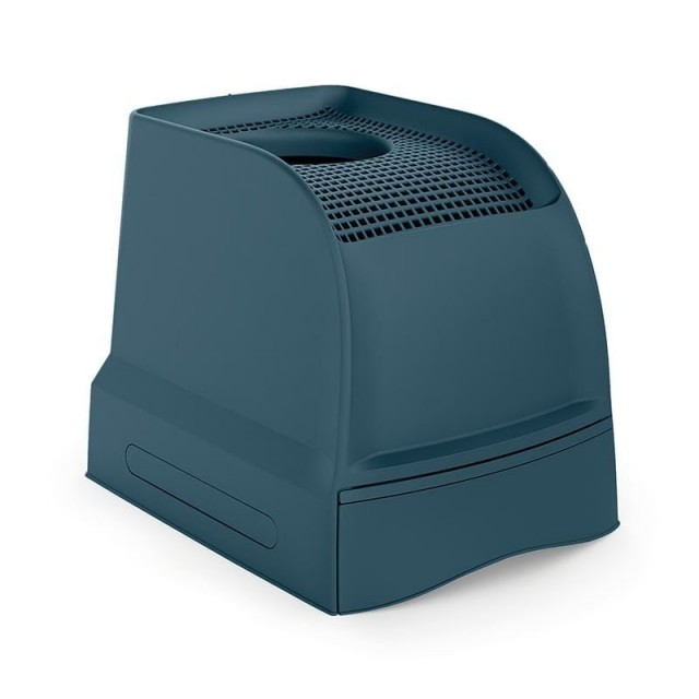 İmac Frida New Üstten Girişli Kapalı Kedi Tuvaleti Petrol Mavisi 56x40x43.5 Cm