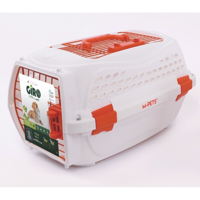 M-Pets Eco Giro Carrier Kedi ve Küçük Irk Köpek Taşıma Çantası 51.6x32.7x29.6 Cm Beyaz/Turuncu Small