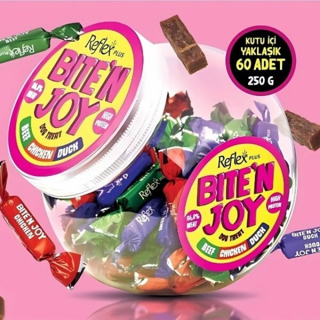 Reflex Plus Biten Joy Dana Etli Tavuklu ve Ördekli Köpek Ödül Maması 1 Adet 250 Gr