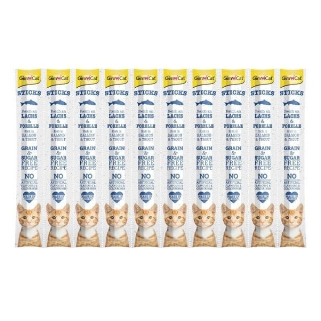 Gimcat Sticks Somonlu ve Alabalıklı Çubuk Kedi Ödül Maması 1 Adet 50 Gr