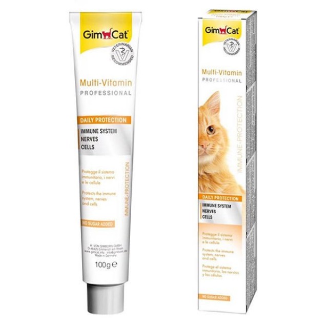 Gimcat Multi Vitamin Paste 12 Vitaminli Kedi Malt Macunu 100 Gr