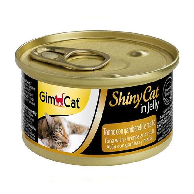 Gimcat Shinycat Tuna Balık ve Karidesli Konserve Kedi Maması 70 Gr