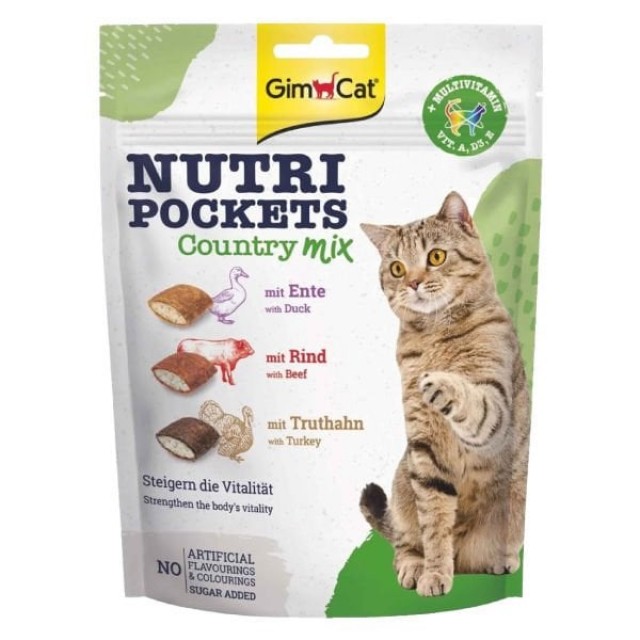Gimcat Nutri Pockets Country Mix Multivitaminli Kedi Ödül Maması 1 Adet 150 Gr