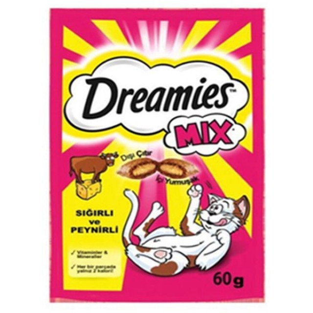 Dreamies Biftek ve Peynirli Mix Kedi Ödül Maması 1 Adet 60 Gr