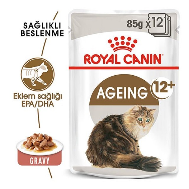 Royal Canin Ageing +12 Gravy Pouch Yaşlı Konserve Kedi Maması 85 Gr