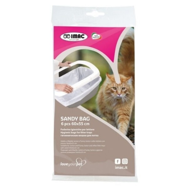 İmac Sandy Bag Kedi Tuvaleti Poşeti 6 Adet 60x55 Cm
