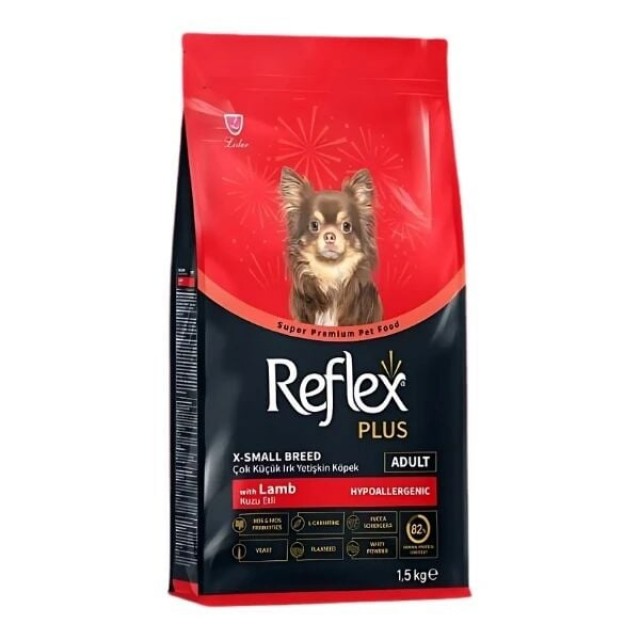 Reflex Plus Kuzu Etli Çok Küçük Irk Yetişkin Köpek Maması 1.5 Kg