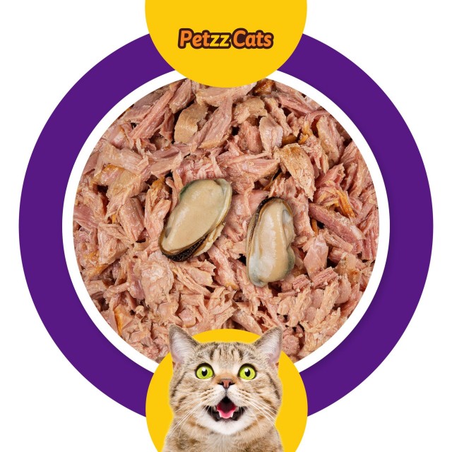 PetzzCats Ton Balığı & Midye Konserve Kedi Maması 1 Adet 70 Gr