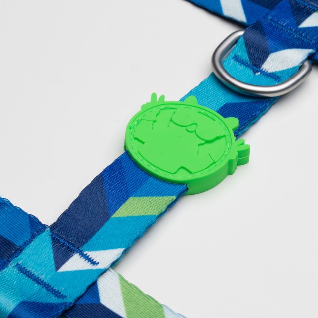 Lindo Dogs Blue Dream H Tipi Köpek Göğüs Tasması Mavi/Yeşil Beden Large